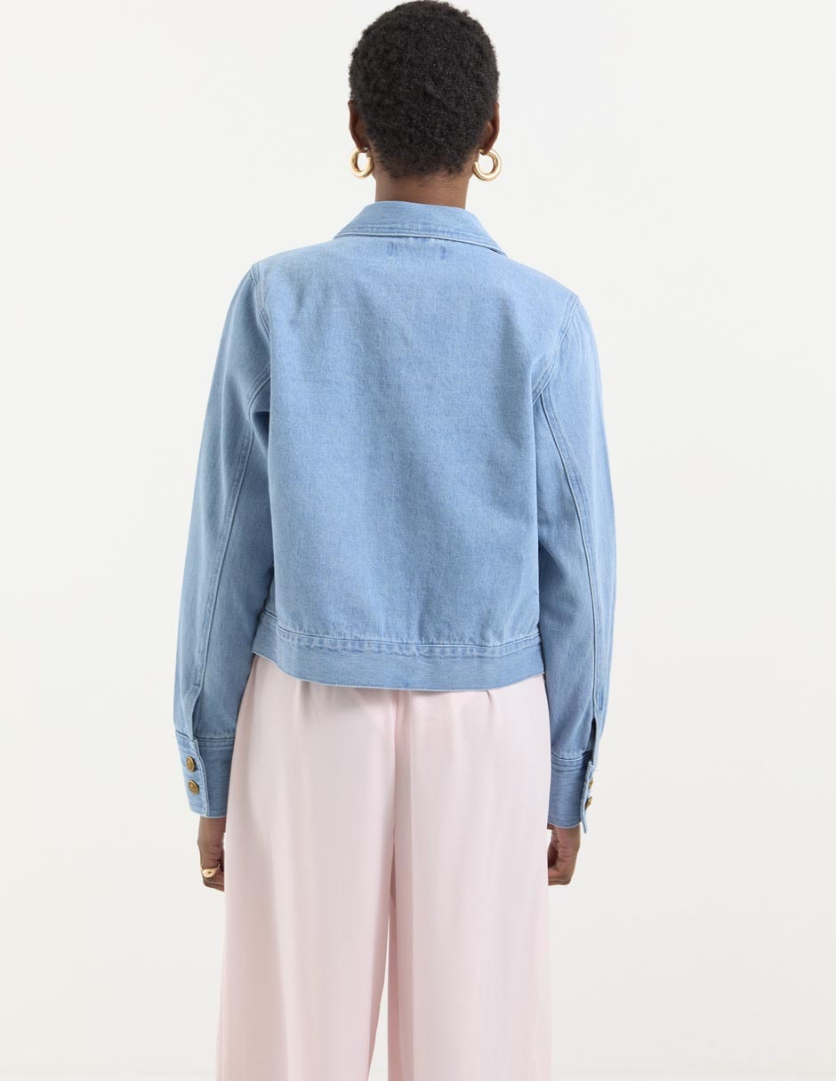 Chamarra denim de mezclilla para mujer 2