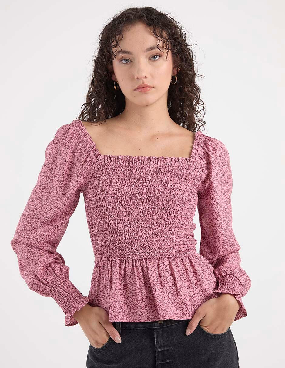 Blusa manga larga para mujer