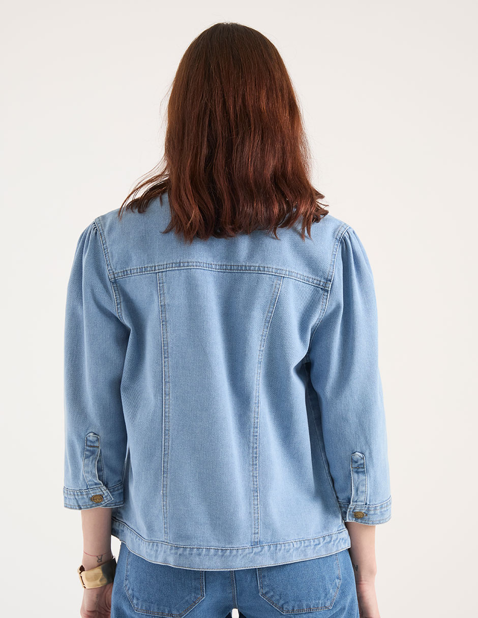 Chamarra denim de mezclilla para mujer 2