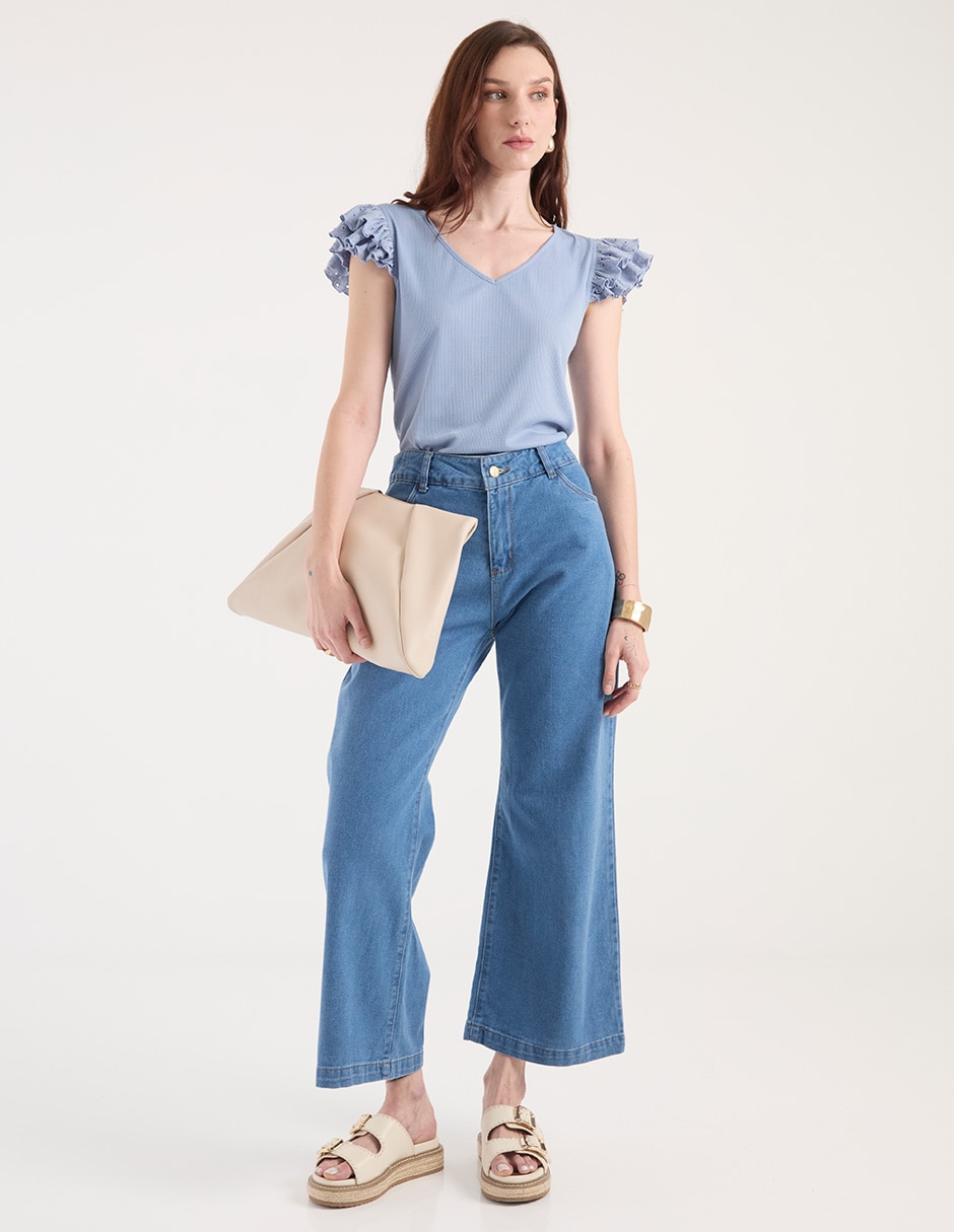 Blusa manga corta para mujer 3