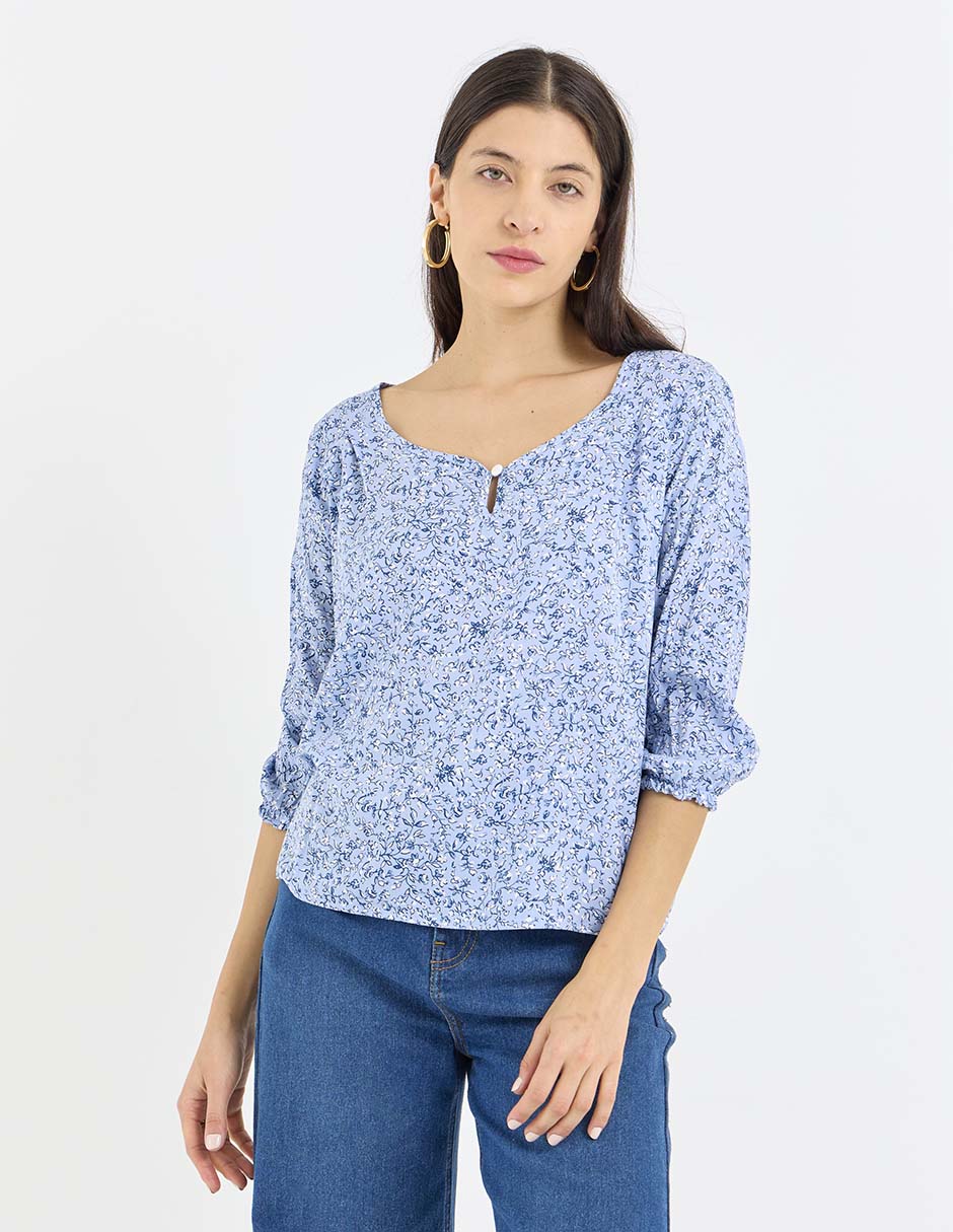 Blusa manga 3/4 para mujer