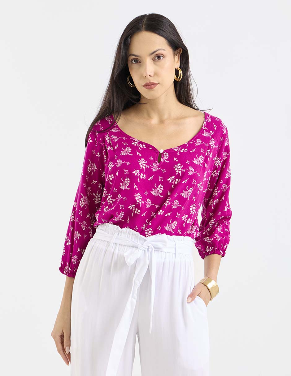 Blusa manga 3/4 para mujer