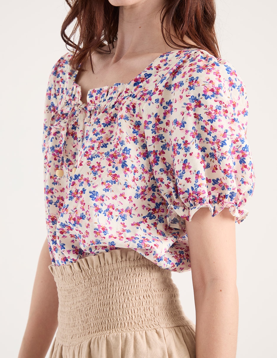 Blusa manga corta para mujer 4