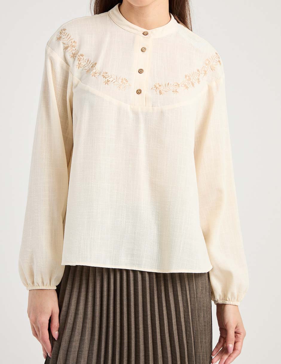 Blusa manga larga para mujer 5