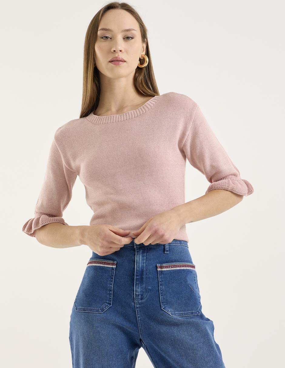 Suéter cuello redondo para mujer Suéter cuello redondo para mujer