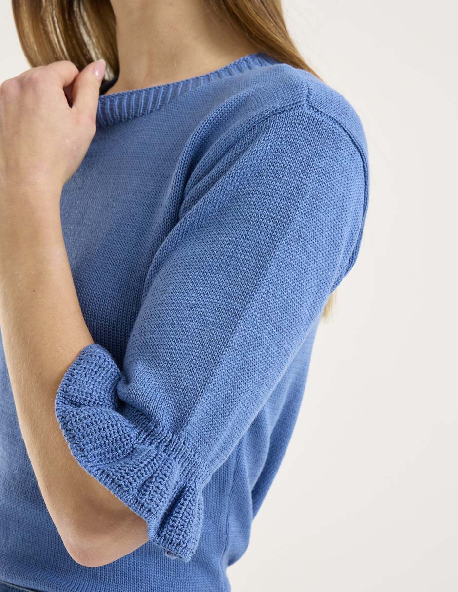 Suéter cuello redondo para mujer 4