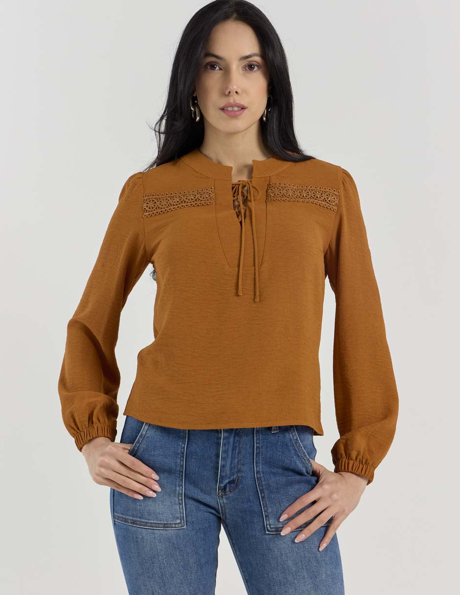 Blusa manga larga para mujer 1