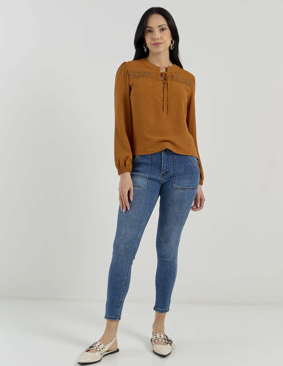 Blusa manga larga para mujer 3