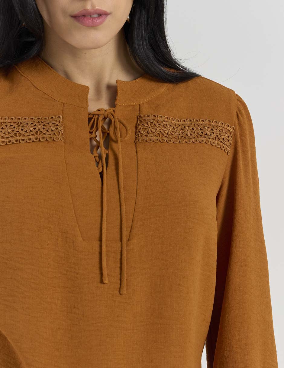 Blusa manga larga para mujer 4