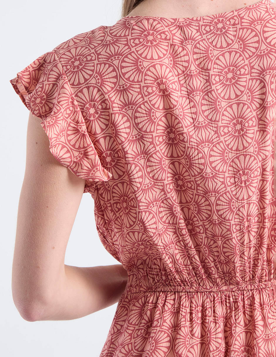VESTIDO L RODILLA WEEK BY, CH, DURAZNO