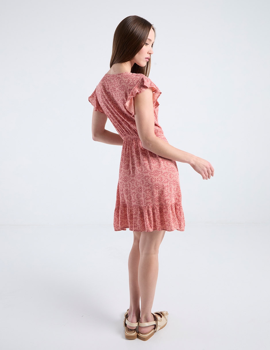VESTIDO L RODILLA WEEK BY, CH, DURAZNO