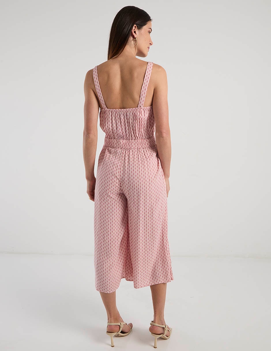 Jumpsuit de algodón estampado étnico para mujer 6