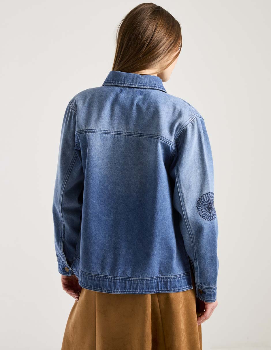 Chamarra denim de mezclilla para mujer 2