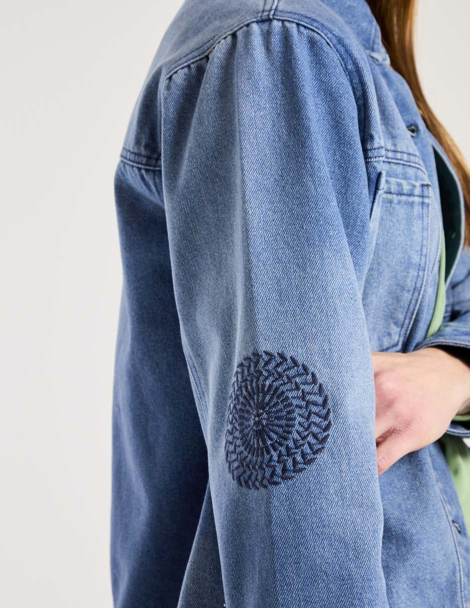 Chamarra denim de mezclilla para mujer 4