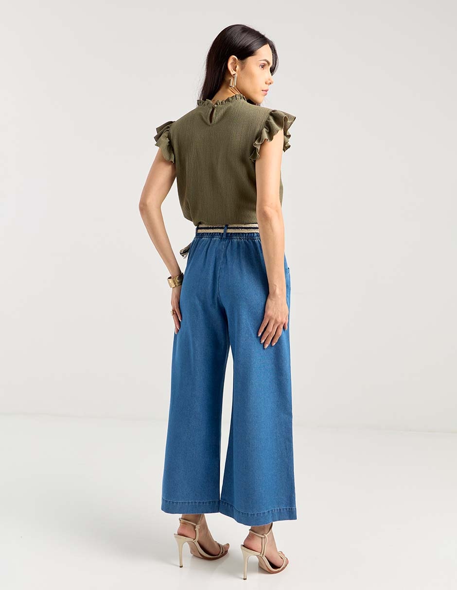 Pantalón relaxed amplio para mujer 2
