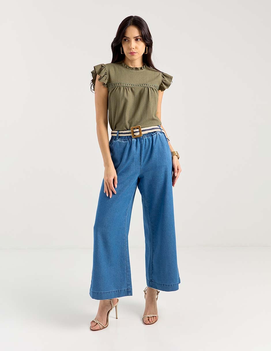 Pantalón relaxed amplio para mujer 3