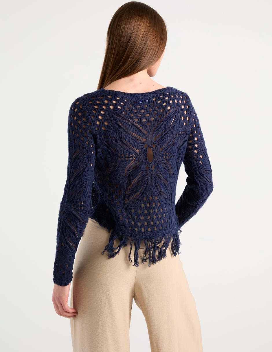 Suéter cuello redondo para mujer 2