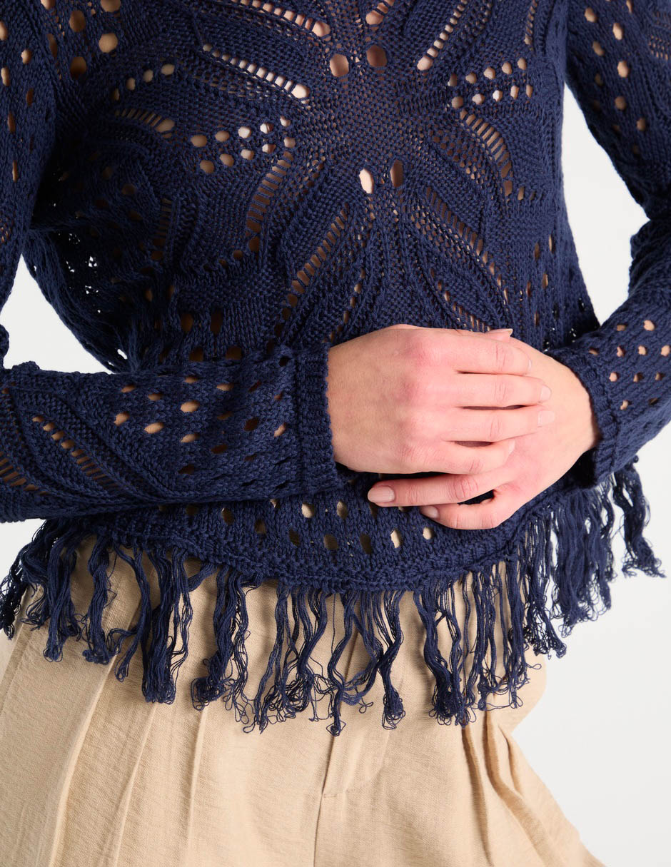 Suéter cuello redondo para mujer 5