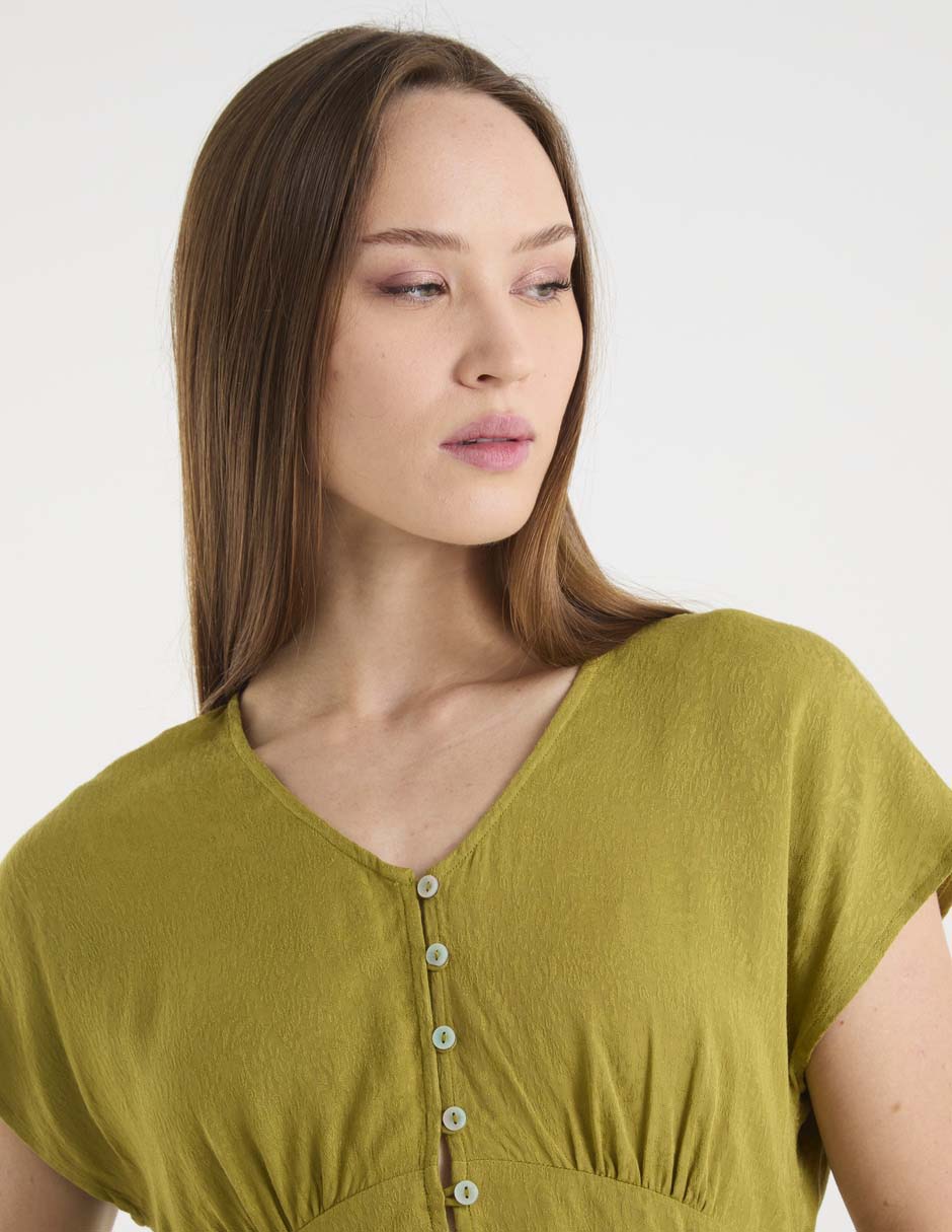 Blusa manga corta para mujer 4