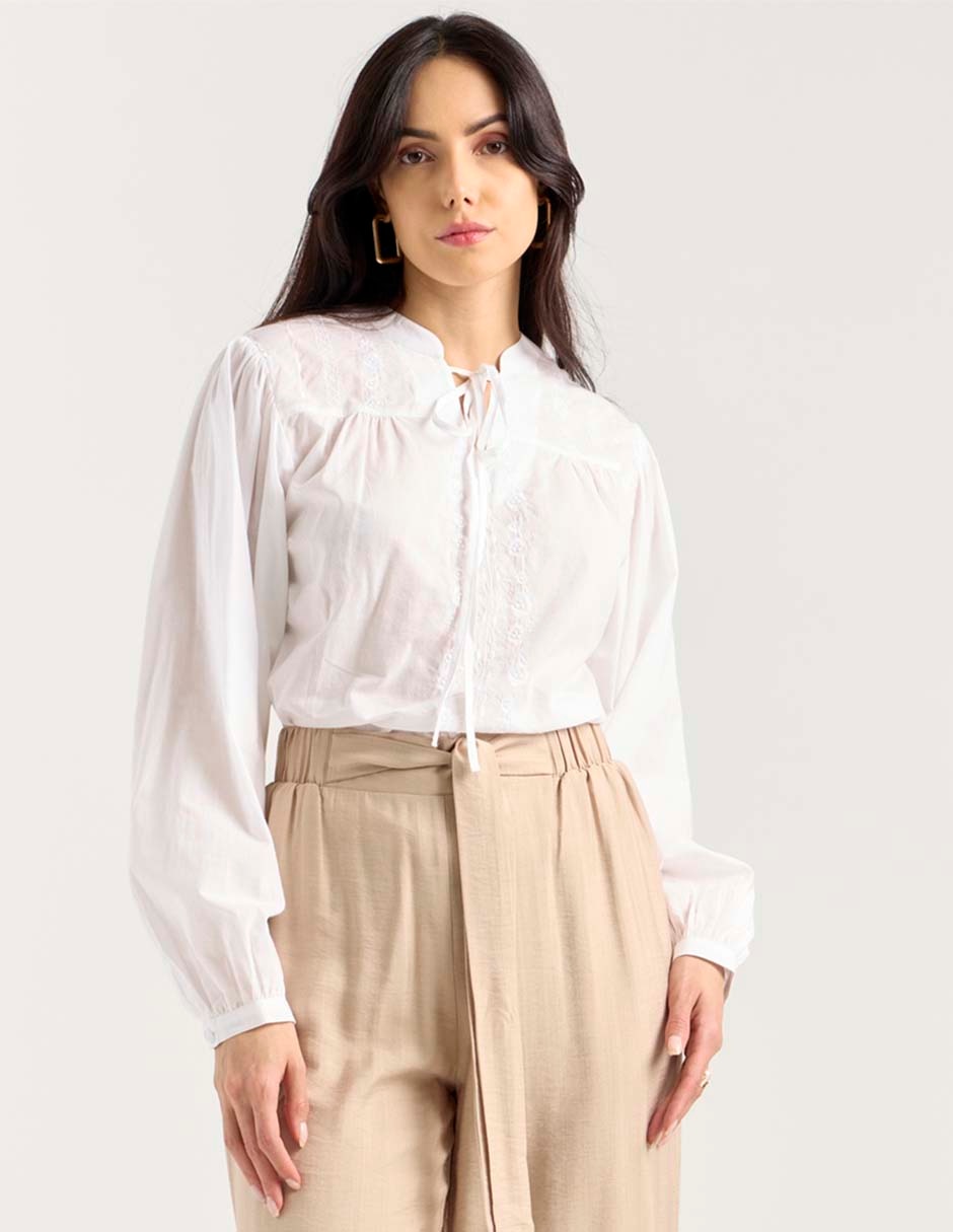 Blusa manga larga para mujer