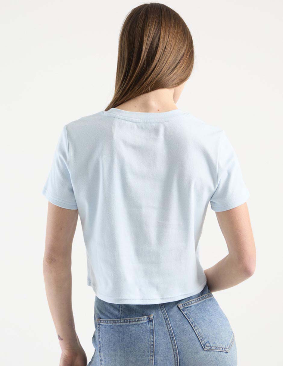 Playera manga corta cuello redondo para mujer 2