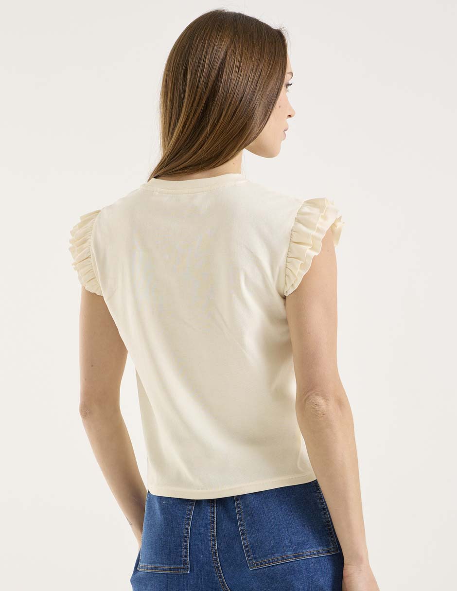 Playera manga corta cuello redondo para mujer 2