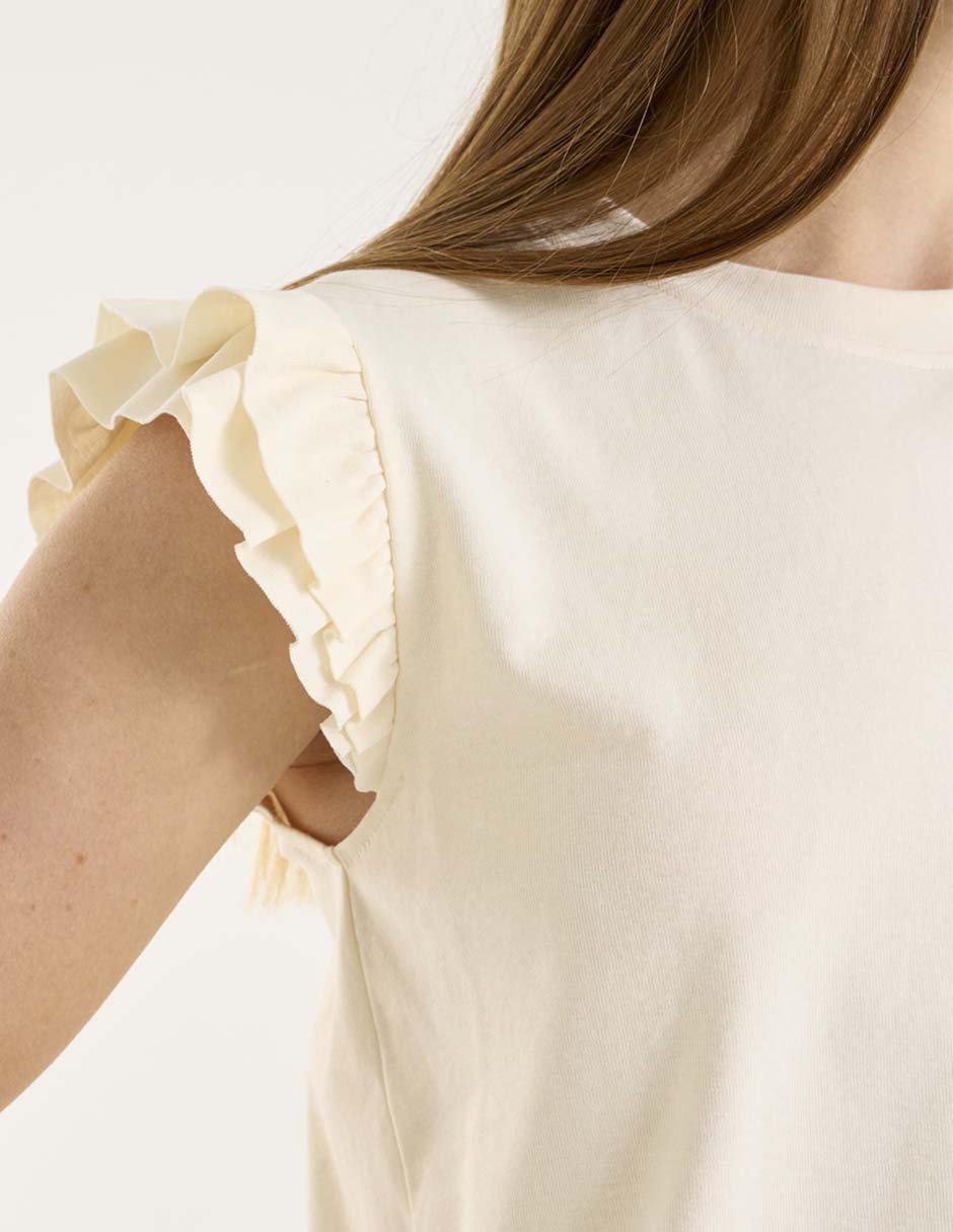 Playera manga corta cuello redondo para mujer 4