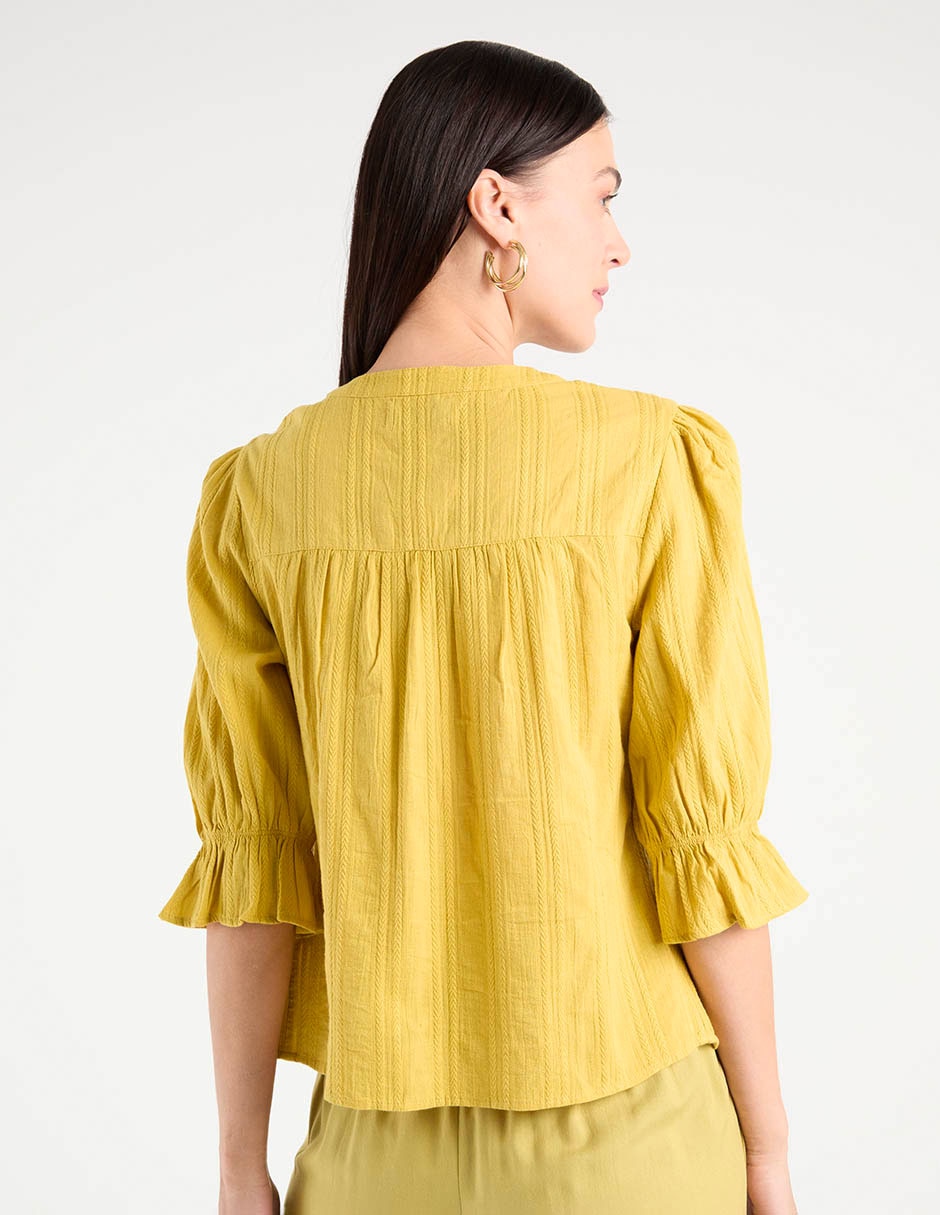 Blusa Week By Weekend manga 3/4 para mujer