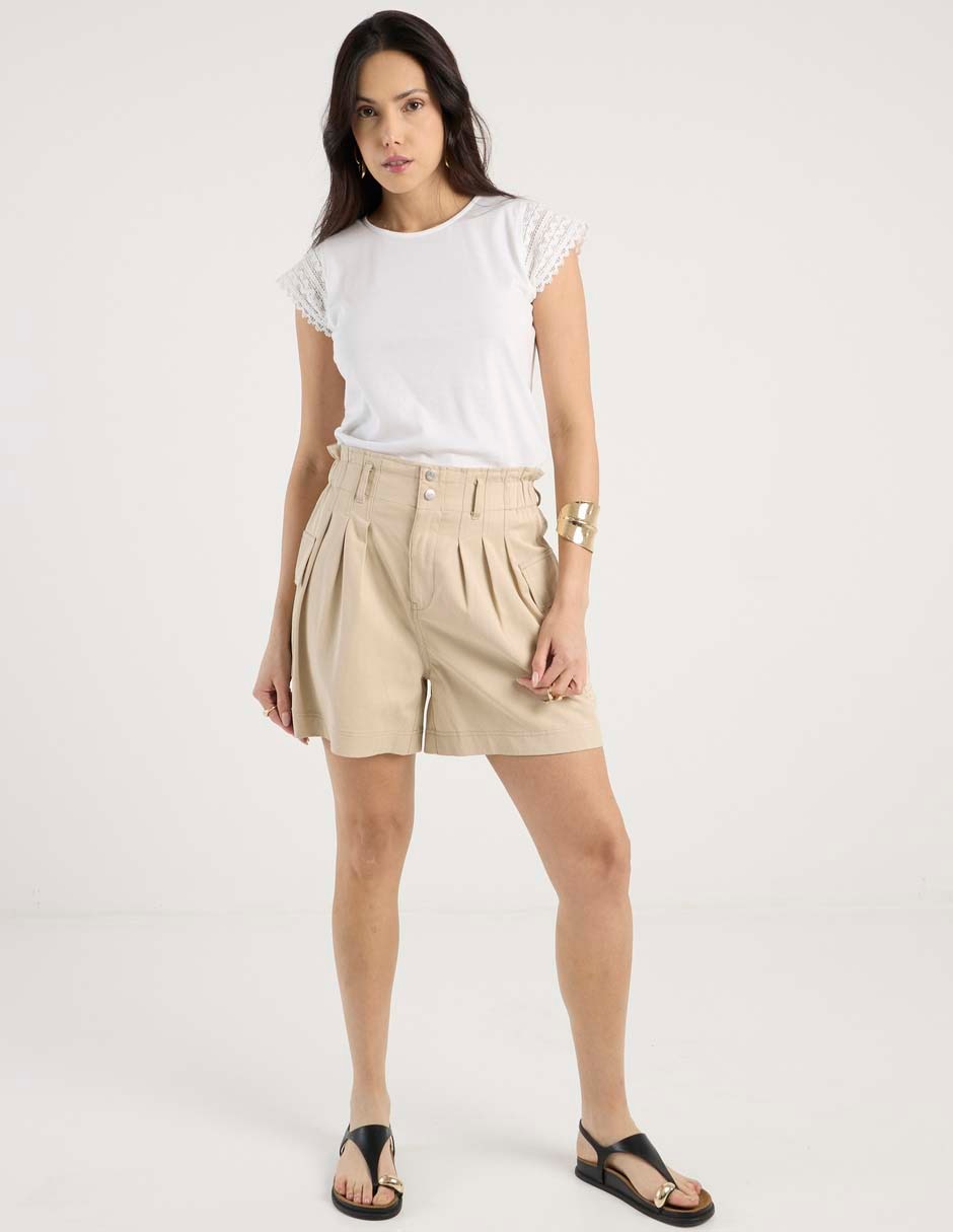 Playera manga corta cuello redondo para mujer 3