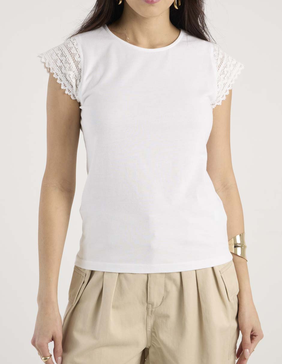 Playera manga corta cuello redondo para mujer 5
