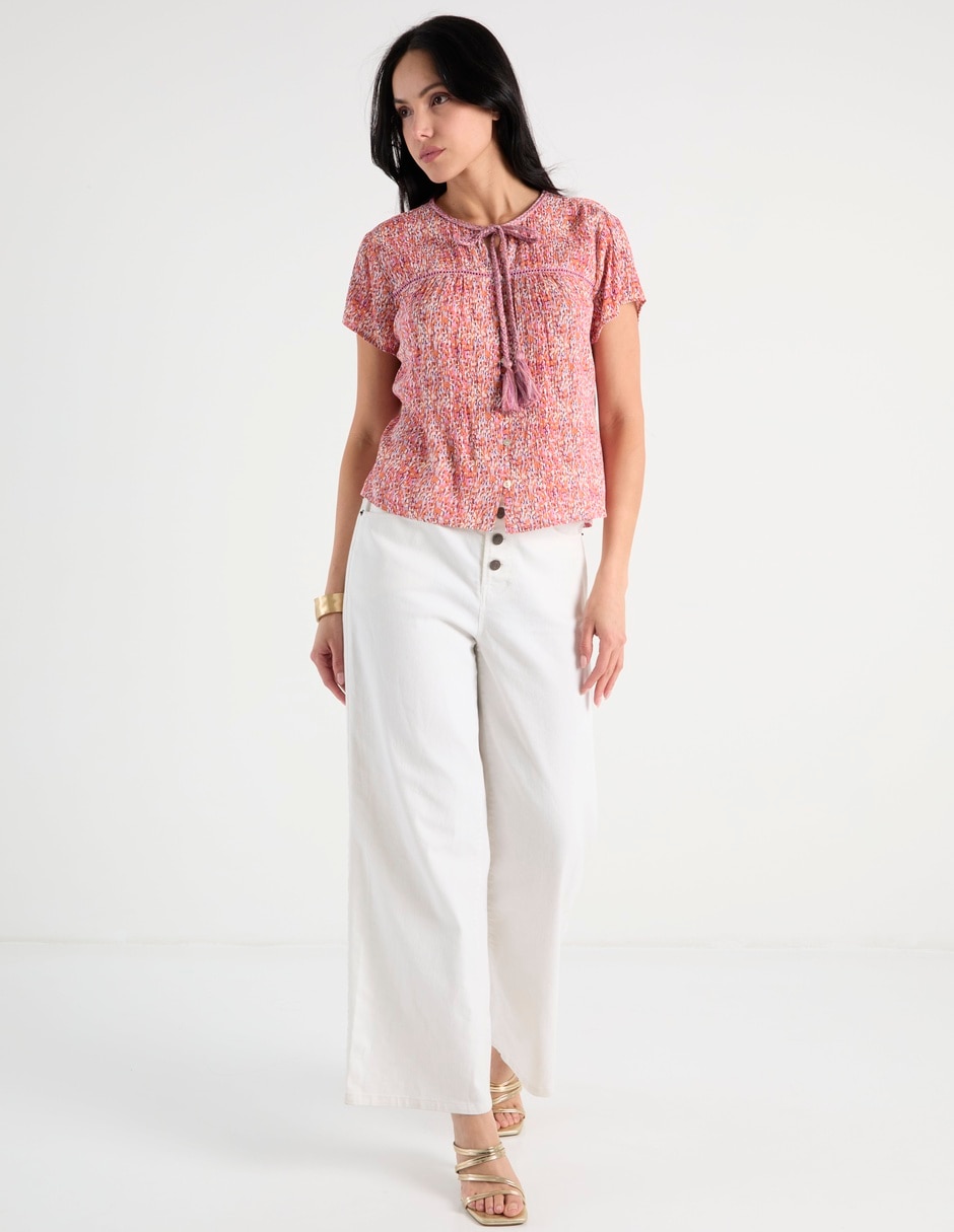 Blusa manga corta para mujer 3