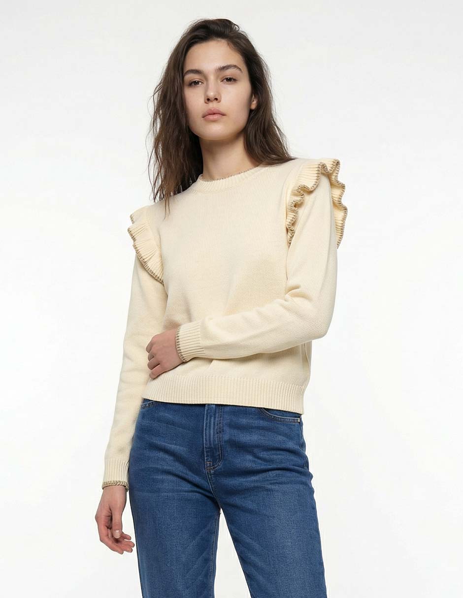 Suéter cuello redondo para mujer Suéter cuello redondo para mujer