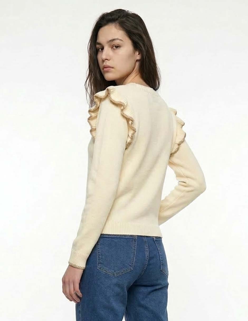 Suéter cuello redondo para mujer 2