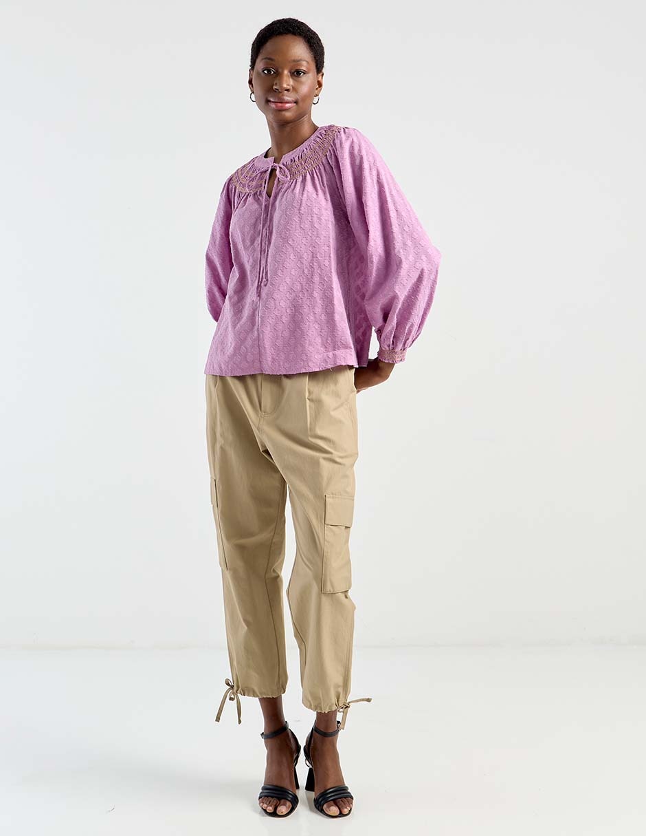 Blusa Week By Weekend manga larga para mujer