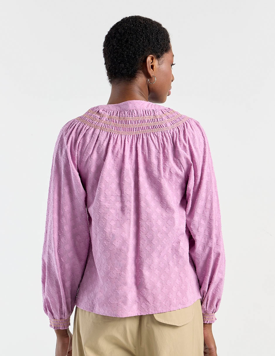 Blusa Week By Weekend manga larga para mujer