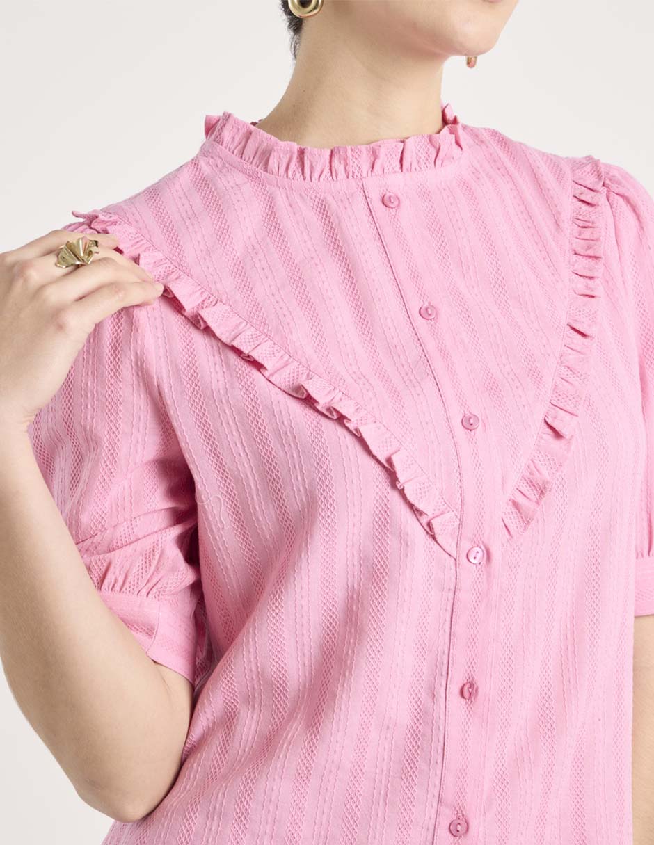 Blusa manga al codo para mujer 4
