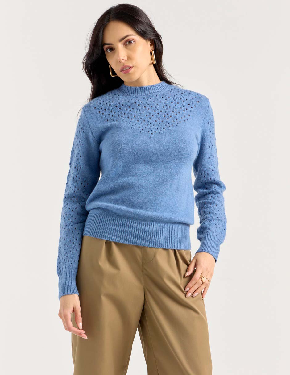 Suéter cuello redondo para mujer Suéter cuello redondo para mujer