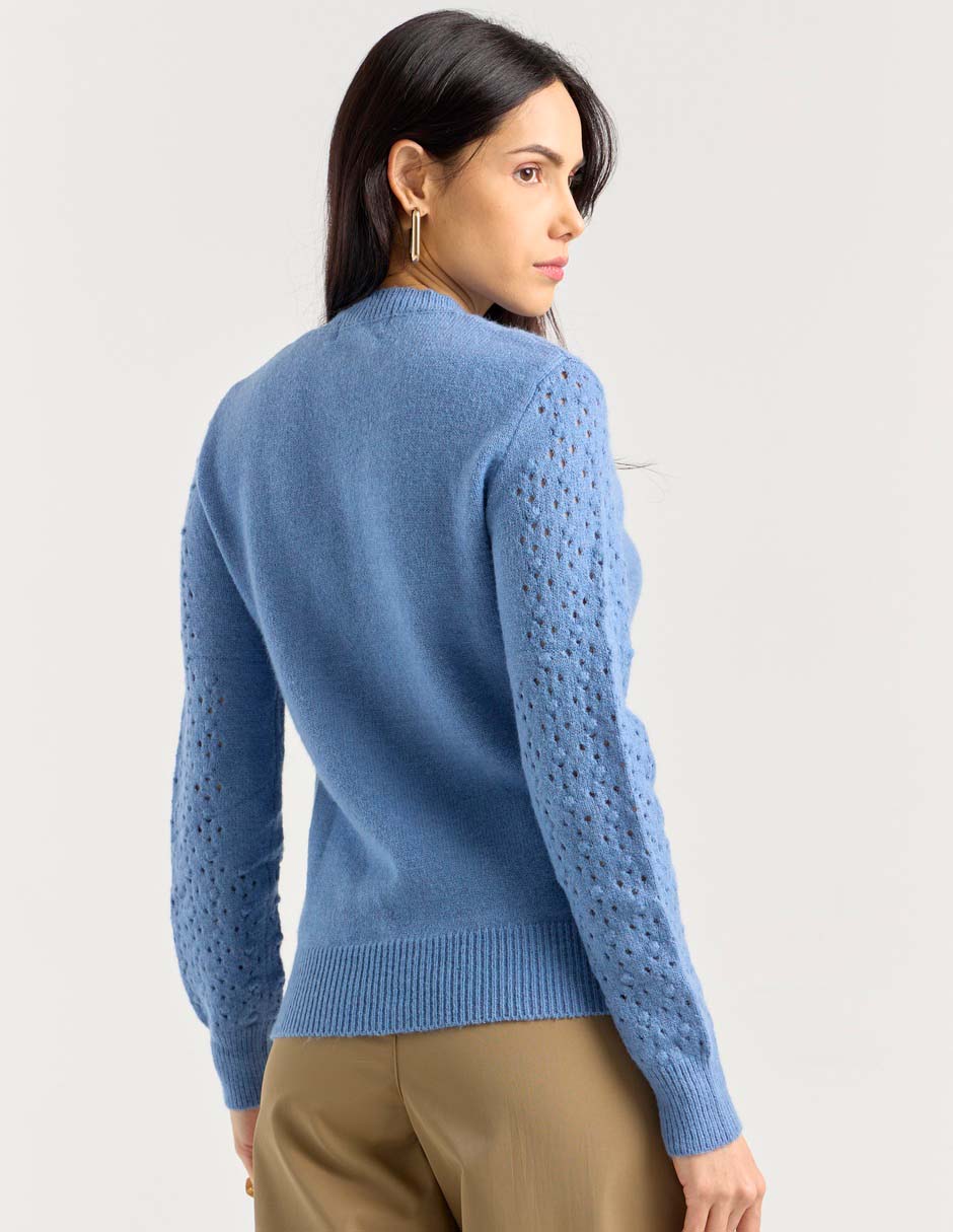 Suéter cuello redondo para mujer 2