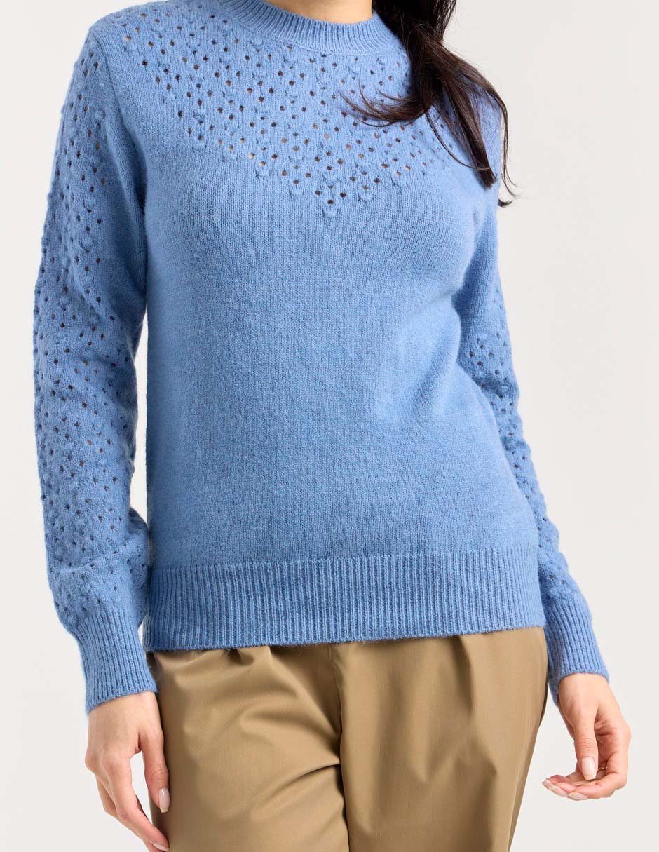 Suéter cuello redondo para mujer 5