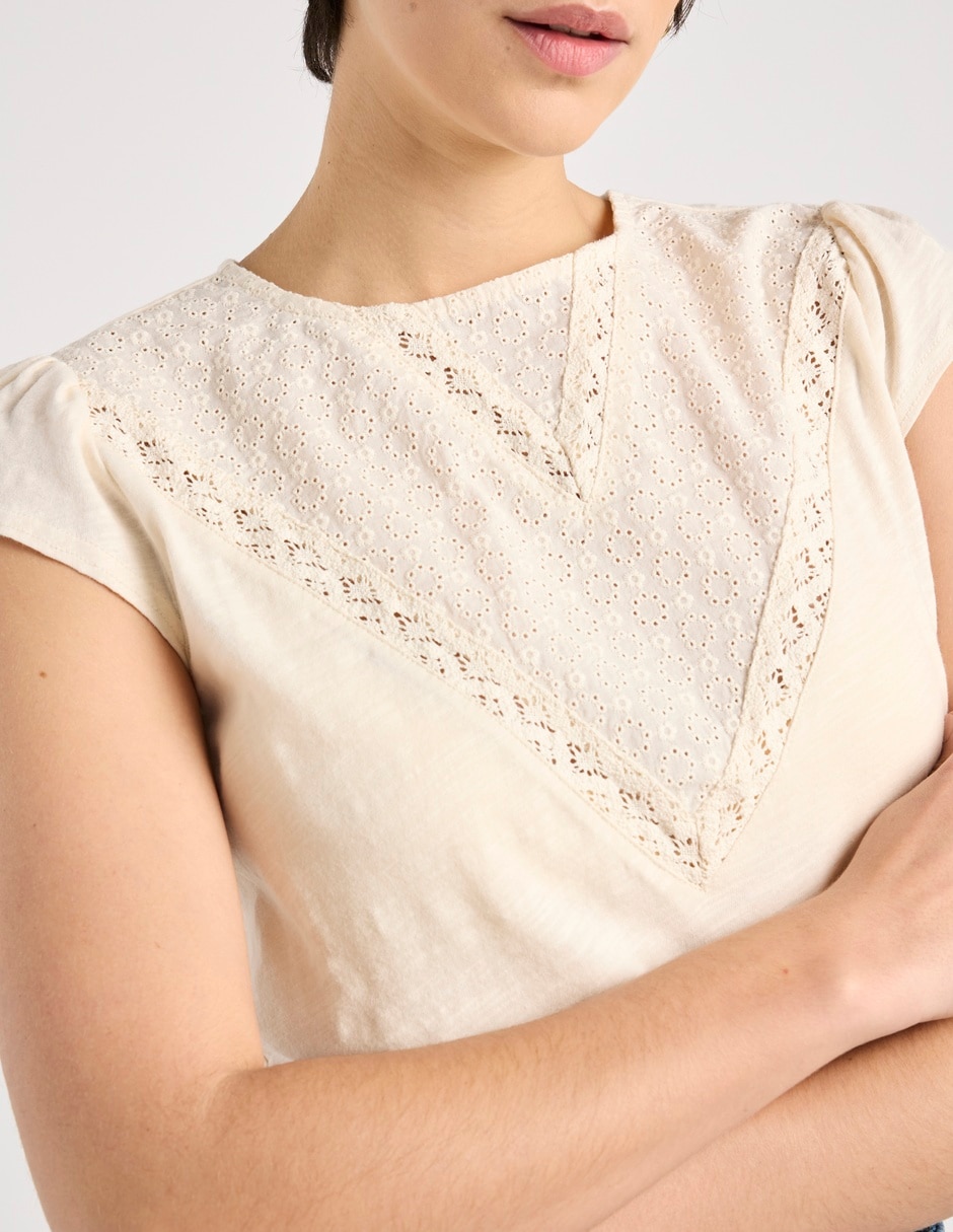 Playera manga corta cuello redondo para mujer 5