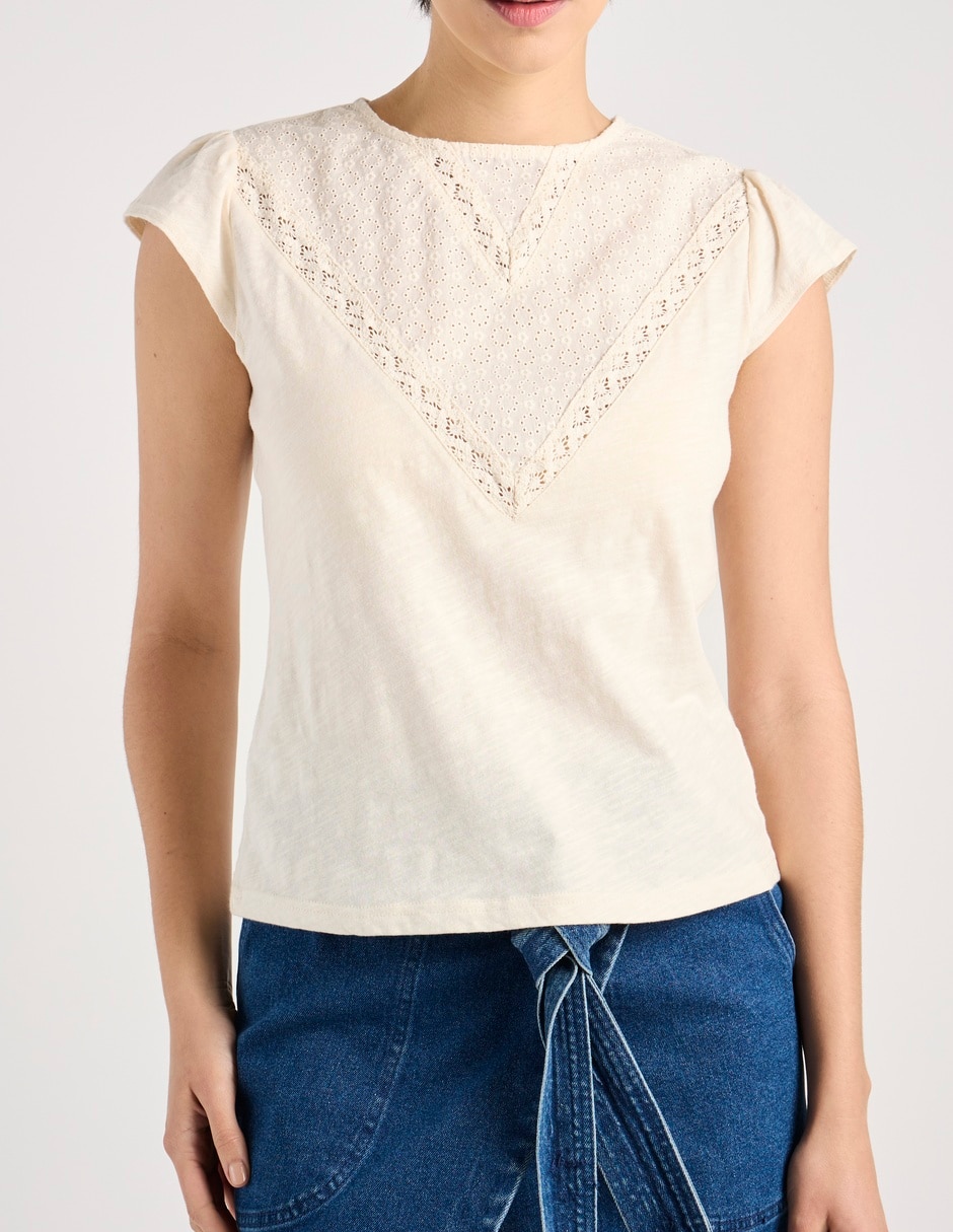 Playera manga corta cuello redondo para mujer 7