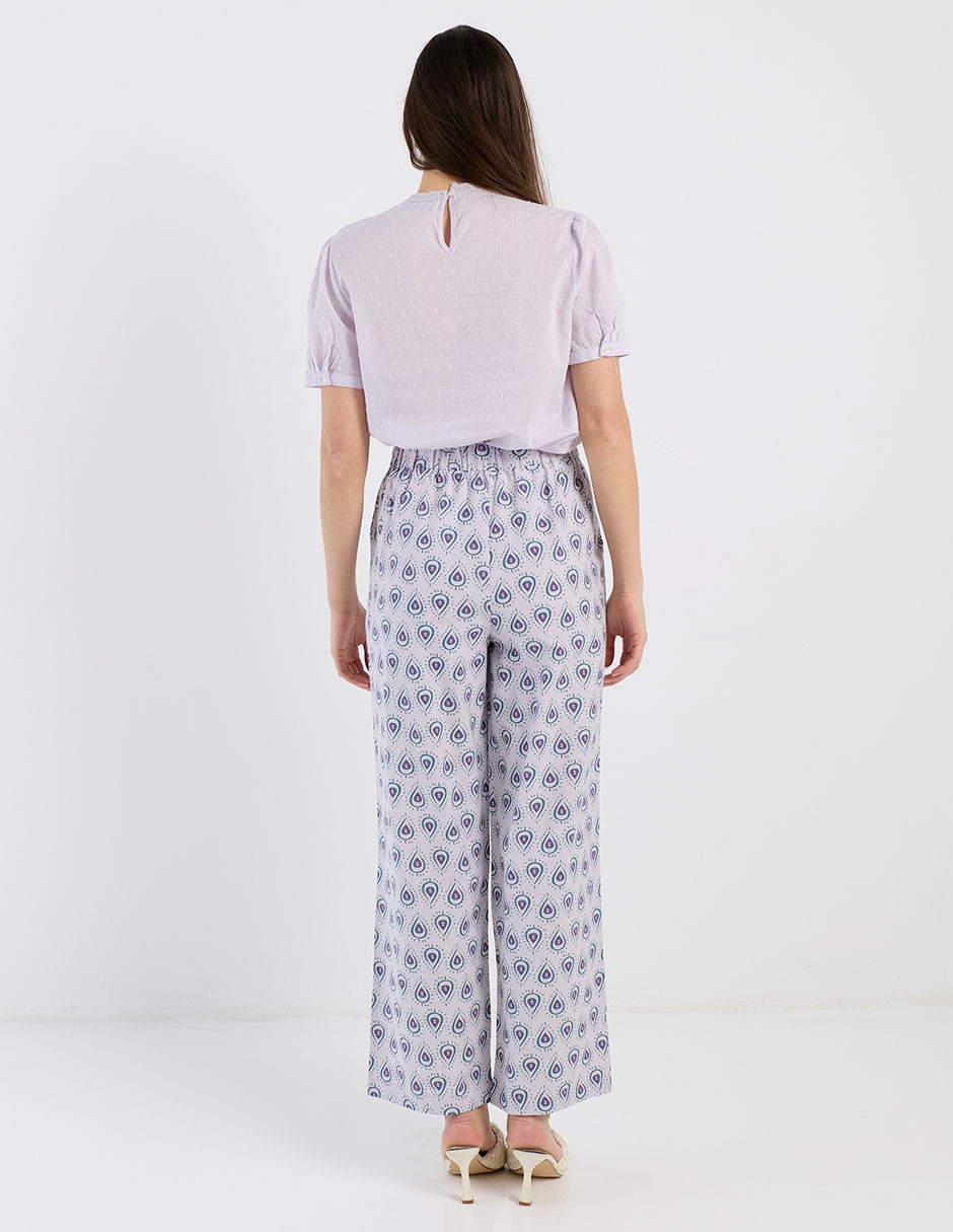 Pantalón coulotte amplio para mujer 6