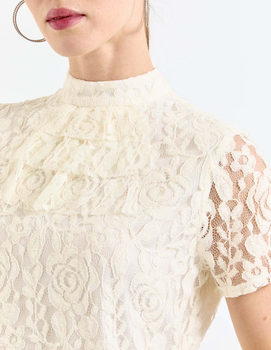 Blusa manga corta para mujer 4