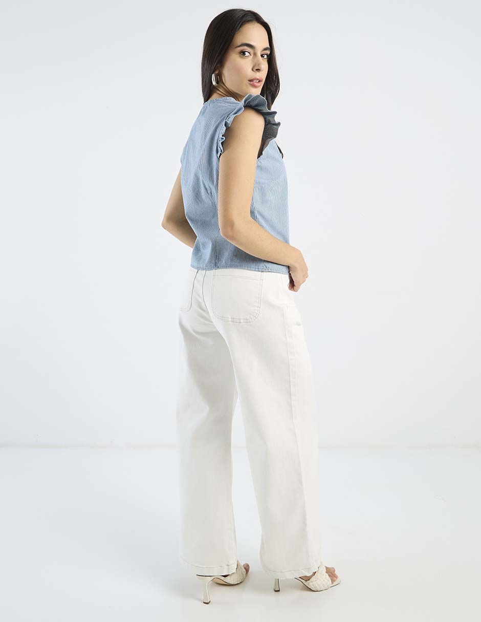 Pantalón relaxed amplio para mujer 6