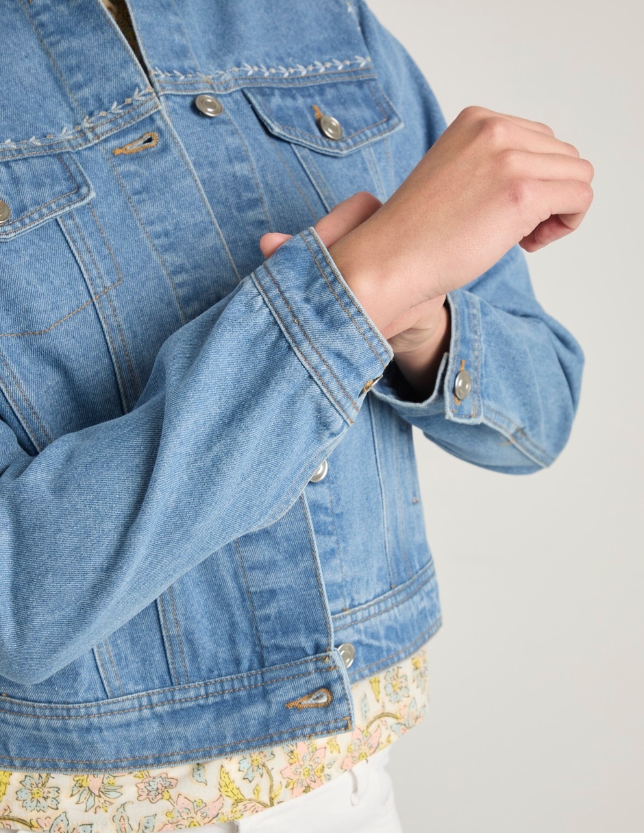 Chamarra casual de mezclilla para mujer 5