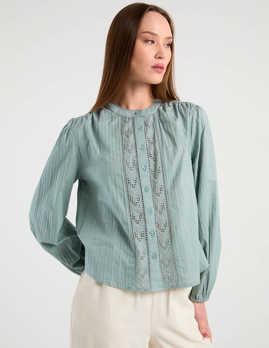 Blusa manga larga para mujer