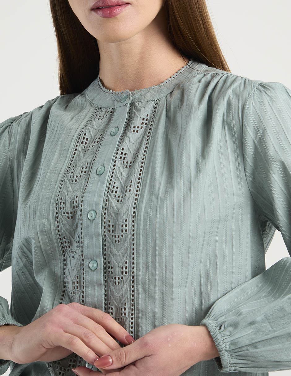 Blusa manga larga para mujer 4