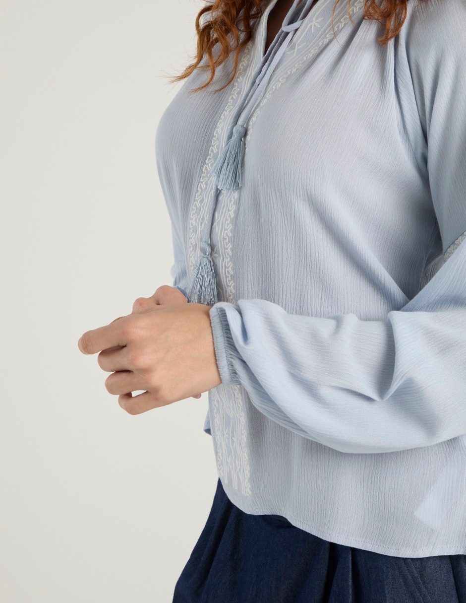 Blusa manga larga para mujer 4