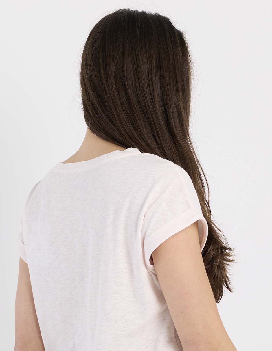 Playera manga corta cuello redondo para mujer 5