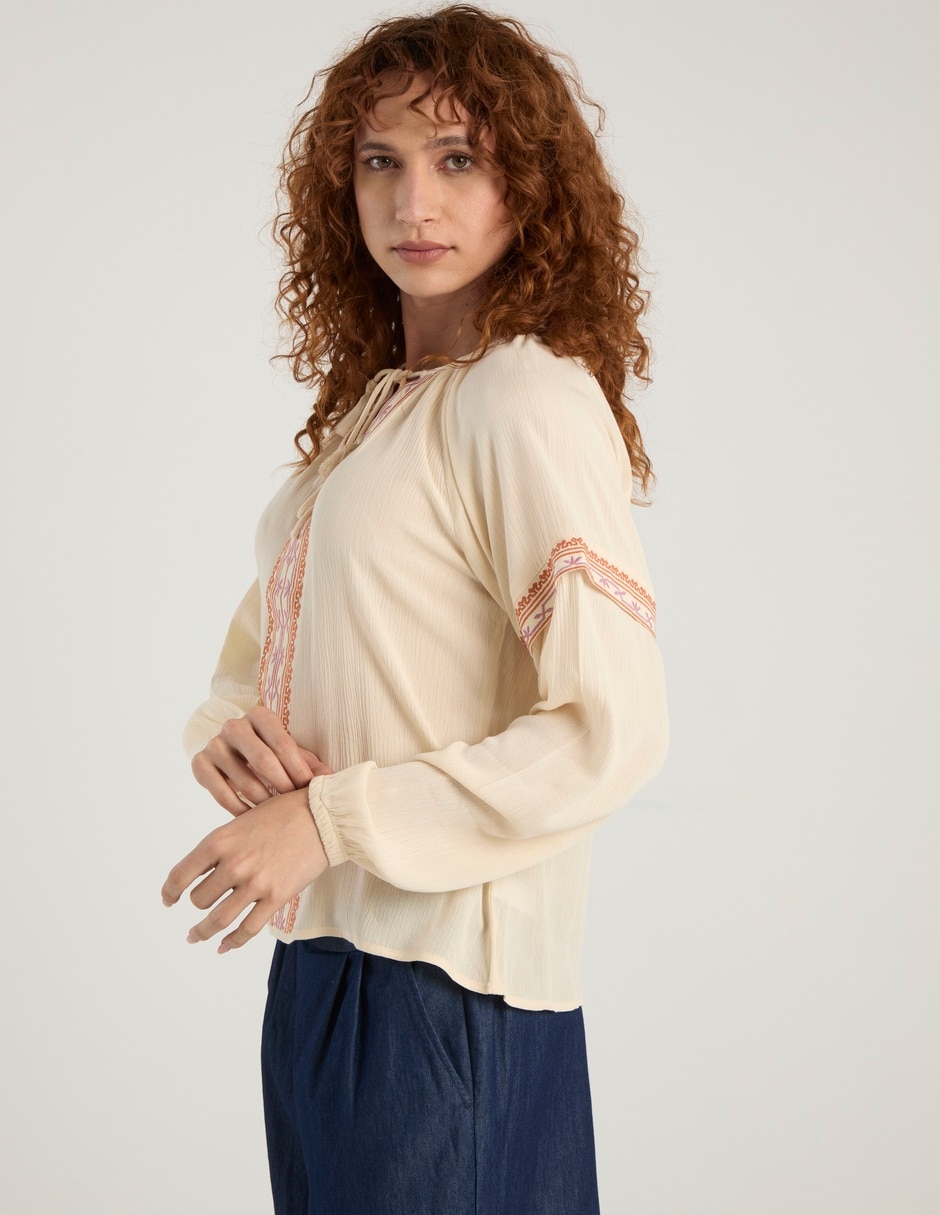 Blusa manga larga para mujer